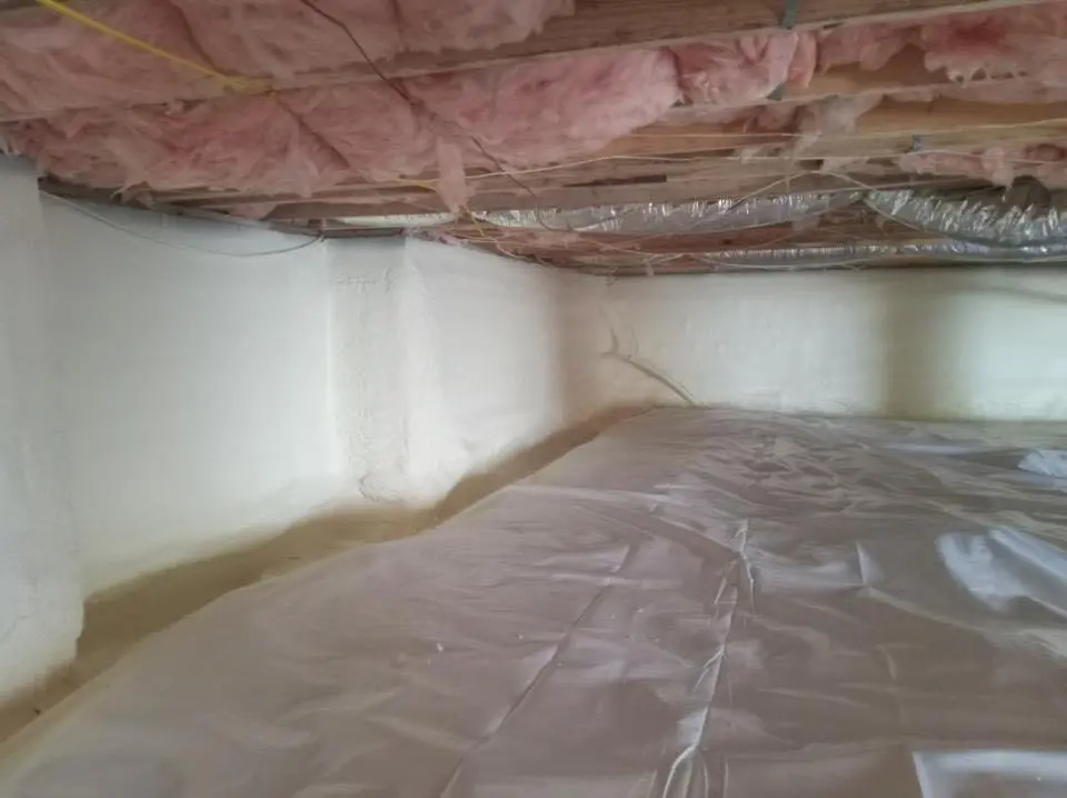 Crawl space encapsulation with closed-cell spray foam for Roof Maintenance in Wellington